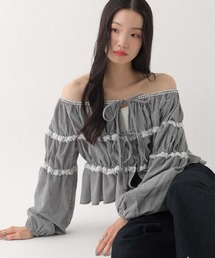 2WAYレースドッキングブラウス 668677