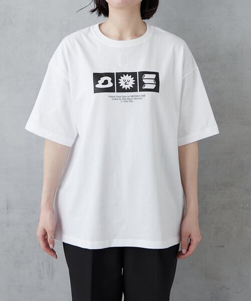 BIRTHDAY BAR(バースデイバー)の「【POTLUCK PASTA PARTY】Tシャツ 2サイズ展開(Tシャツ/カットソー・レディース・ホワイト/ネイビー/ブラック・MEDIUM/X-LARGE)」の17枚目の写真