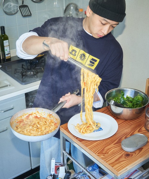 BIRTHDAY BAR(バースデイバー)の「【POTLUCK PASTA PARTY】Tシャツ 2サイズ展開(Tシャツ/カットソー・レディース・ホワイト/ネイビー/ブラック・MEDIUM/X-LARGE)」の7枚目の写真