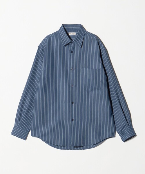 BEAUTY&YOUTH UNITED ARROWS(ビューティーアンドユースユナイテッドアローズ)の「ライト リネンタッチ ストライプ レギュラー シャツ FORM TAPERD型(シャツ/ブラウス・メンズ・ライトブルー/ネイビー・S/XL/L/M)」の13枚目の写真