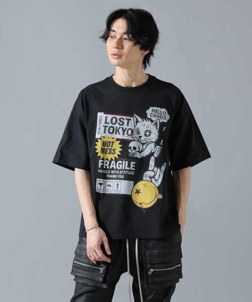L.H.P(エルエイチピー)の「【WEB&DEPOT限定】UMLAUT/ウムラウト/CAT S/S TEE(Tシャツ/カットソー・メンズ・ホワイト/ブラック・L/M)」の10枚目の写真
