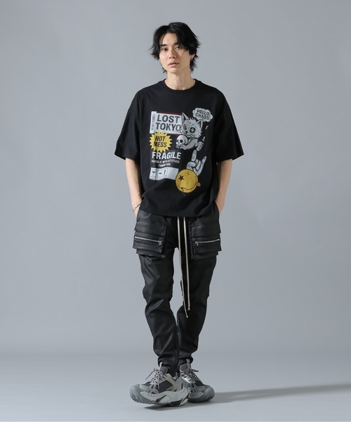 L.H.P(エルエイチピー)の「【WEB&DEPOT限定】UMLAUT/ウムラウト/CAT S/S TEE(Tシャツ/カットソー・メンズ・ホワイト/ブラック・L/M)」の14枚目の写真