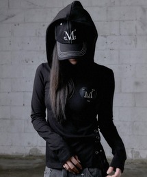 A'GEM/9 × .kom 『MUCENT/ムセント』 VANTA METAL LOGO SNAP BUTTON/バンタメタルロゴボタンフードトップス
