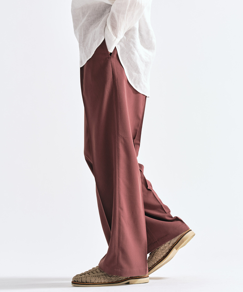 417 EDIFICE（フォーワンセブンエディフィス）の「Pクレープ イージースラックス（スラックス・メンズ・チャコールグレー/ブラウン/ホワイト系その他/ブラック・LARGE/MEDIUM/SMALL）」の9枚目の写真