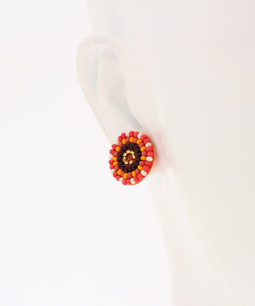 チャイハネ(チャイハネ)の「【チャイハネ】フラリアビーズピアス(ピアス(両耳用)・レディース・レッド/カラフル/ブルー・FREE)」の10枚目の写真