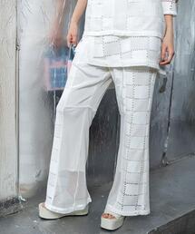 AULA AILA/アウラアイラ/SQUARE LACE PANTS SET