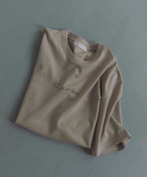 SENSE OF PLACE by URBAN RESEARCH（センスオブプレイスバイアーバンリサーチ）の「『一部WEB限定カラー』シシュウポンチショートスリーブTシャツ（Tシャツ/カットソー・メンズ・ホワイト/ブラック/ライトベージュ/チャコールグレー・MEDIUM/LARGE）」の4枚目の写真