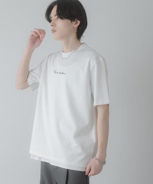 SENSE OF PLACE by URBAN RESEARCH（センスオブプレイスバイアーバンリサーチ）の「『一部WEB限定カラー』シシュウポンチショートスリーブTシャツ（Tシャツ/カットソー・メンズ・ホワイト/ブラック/ライトベージュ/チャコールグレー・MEDIUM/LARGE）」の12枚目の写真