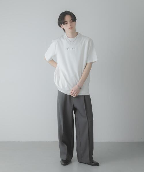SENSE OF PLACE by URBAN RESEARCH（センスオブプレイスバイアーバンリサーチ）の「『一部WEB限定カラー』シシュウポンチショートスリーブTシャツ（Tシャツ/カットソー・メンズ・ホワイト/ブラック/ライトベージュ/チャコールグレー・MEDIUM/LARGE）」の13枚目の写真