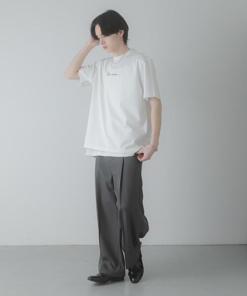 SENSE OF PLACE by URBAN RESEARCH（センスオブプレイスバイアーバンリサーチ）の「『一部WEB限定カラー』シシュウポンチショートスリーブTシャツ（Tシャツ/カットソー・メンズ・ホワイト/ブラック/ライトベージュ/チャコールグレー・MEDIUM/LARGE）」の14枚目の写真