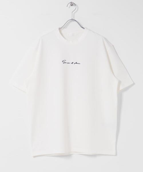 SENSE OF PLACE by URBAN RESEARCH（センスオブプレイスバイアーバンリサーチ）の「『一部WEB限定カラー』シシュウポンチショートスリーブTシャツ（Tシャツ/カットソー・メンズ・ホワイト/ブラック/ライトベージュ/チャコールグレー・MEDIUM/LARGE）」の15枚目の写真