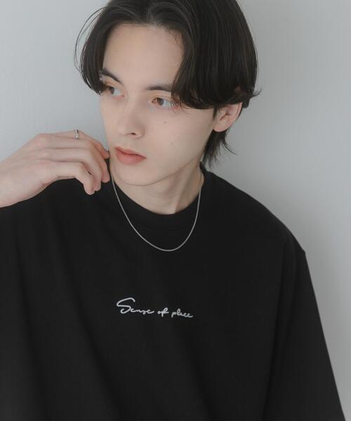 SENSE OF PLACE by URBAN RESEARCH（センスオブプレイスバイアーバンリサーチ）の「『一部WEB限定カラー』シシュウポンチショートスリーブTシャツ（Tシャツ/カットソー・メンズ・ホワイト/ブラック/ライトベージュ/チャコールグレー・MEDIUM/LARGE）」の17枚目の写真