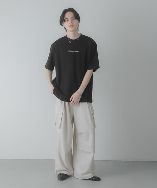 SENSE OF PLACE by URBAN RESEARCH（センスオブプレイスバイアーバンリサーチ）の「『一部WEB限定カラー』シシュウポンチショートスリーブTシャツ（Tシャツ/カットソー・メンズ・ホワイト/ブラック/ライトベージュ/チャコールグレー・MEDIUM/LARGE）」の22枚目の写真