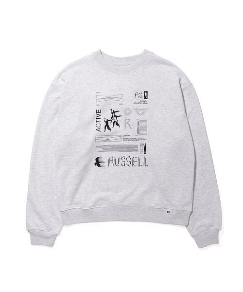 RUSSELL(ラッセル)の「【RUSSEL】211261-011 Wmns Nu BlendSweat Crew Graphic T CONVENIENCE YOUNG(Tシャツ/カットソー・レディース・グレー・F)」の7枚目の写真