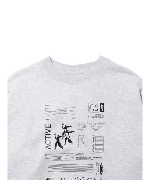 RUSSELL(ラッセル)の「【RUSSEL】211261-011 Wmns Nu BlendSweat Crew Graphic T CONVENIENCE YOUNG(Tシャツ/カットソー・レディース・グレー・F)」の5枚目の写真