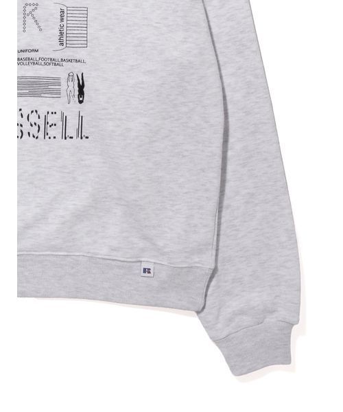 RUSSELL(ラッセル)の「【RUSSEL】211261-011 Wmns Nu BlendSweat Crew Graphic T CONVENIENCE YOUNG(Tシャツ/カットソー・レディース・グレー・F)」の4枚目の写真