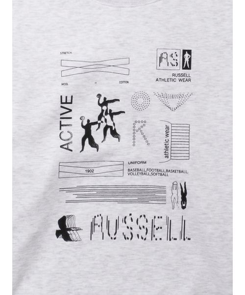 RUSSELL(ラッセル)の「【RUSSEL】211261-011 Wmns Nu BlendSweat Crew Graphic T CONVENIENCE YOUNG(Tシャツ/カットソー・レディース・グレー・F)」の3枚目の写真