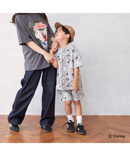 Fluffy BROTHERS(フラッフィーブラザーズ)の「【Disney】プリントTシャツ(Tシャツ/カットソー・メンズ・オフホワイト/チャコールグレー・M)」の4枚目の写真