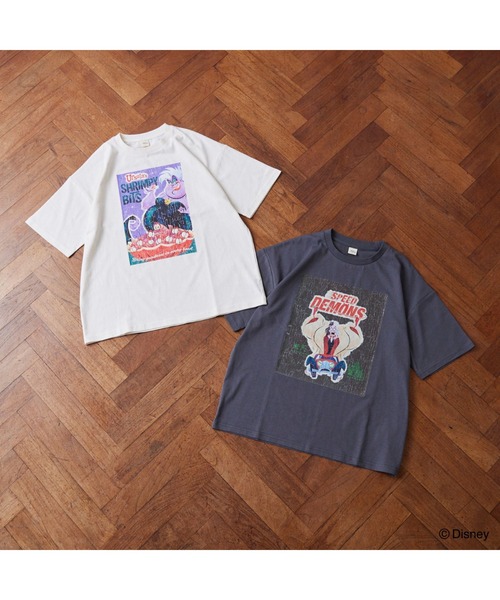 Fluffy BROTHERS(フラッフィーブラザーズ)の「【Disney】プリントTシャツ(Tシャツ/カットソー・メンズ・オフホワイト/チャコールグレー・M)」の13枚目の写真