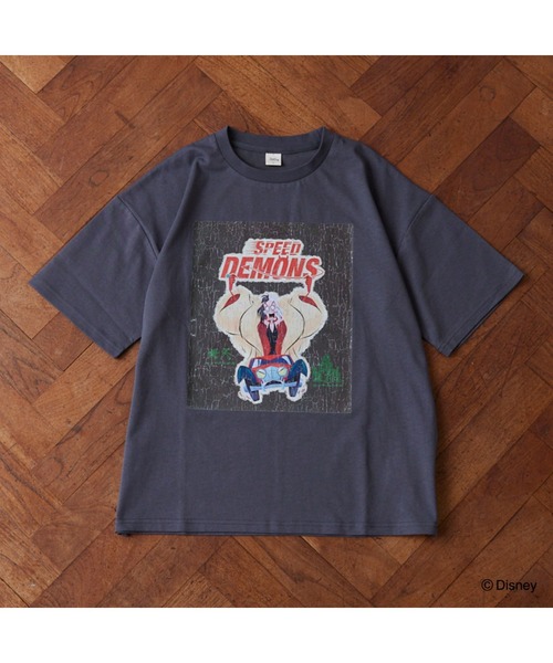 Fluffy BROTHERS(フラッフィーブラザーズ)の「【Disney】プリントTシャツ(Tシャツ/カットソー・メンズ・オフホワイト/チャコールグレー・M)」の15枚目の写真