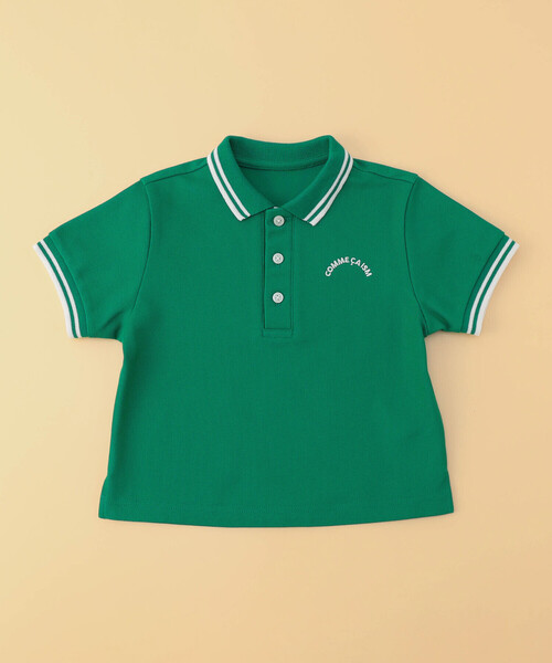 COMME CA ISM（コムサイズム）の「鹿の子ライン入り ポロシャツ(ベビーサイズ)（ポロシャツ・キッズ・ネイビー/サックスブルー/グリーン/レッド/ホワイト・80-90cm）」の3枚目の写真