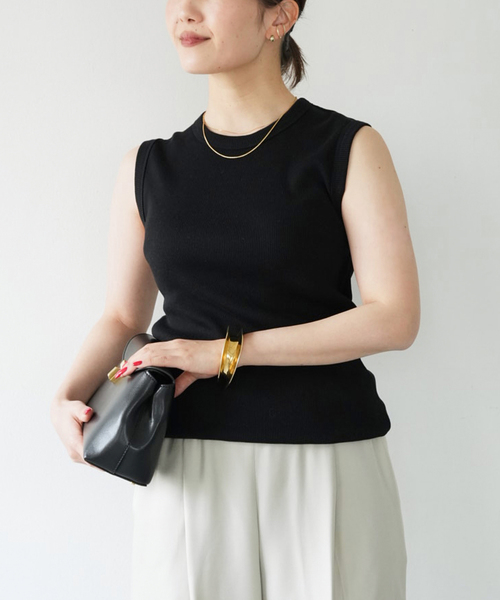 Deuxieme Classe(ドゥーズィエムクラス)の「* Dignity sleeveless(Tシャツ/カットソー・レディース・ブラック/ライトグリーン/ベージュ系その他/ブラウン/ホワイト・FREE)」の21枚目の写真