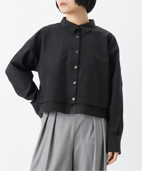 LUCA/LADY LUCK LUCA（ルカ/レディラックルカ）の「LC/LLL シースルー切替ショート丈ブラウス（シャツ/ブラウス・レディース・ブラック/オフホワイト・FREE）」の12枚目の写真