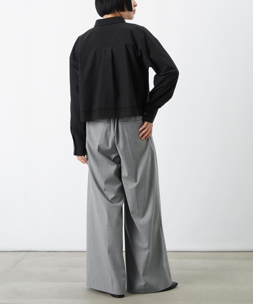 LUCA/LADY LUCK LUCA（ルカ/レディラックルカ）の「LC/LLL シースルー切替ショート丈ブラウス（シャツ/ブラウス・レディース・ブラック/オフホワイト・FREE）」の11枚目の写真