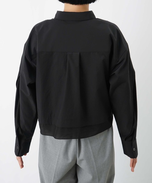 LUCA/LADY LUCK LUCA（ルカ/レディラックルカ）の「LC/LLL シースルー切替ショート丈ブラウス（シャツ/ブラウス・レディース・ブラック/オフホワイト・FREE）」の14枚目の写真