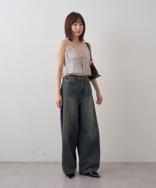 mline（エムライン）の「【この夏着たい！】[mline]チュールギャザーキャミ（シャツ/ブラウス・レディース・ブラック系その他/ブラウン/ブラック/オフホワイト・FREE）」の15枚目の写真