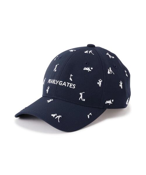 PEARLY GATES(パーリーゲイツ)の「【PEARLY GATES】ゴルフ柄刺繍CAP(キャップ・レディース・グリーン系その他2/ダークインディゴブルー/ホワイト系その他・FREE)」の3枚目の写真