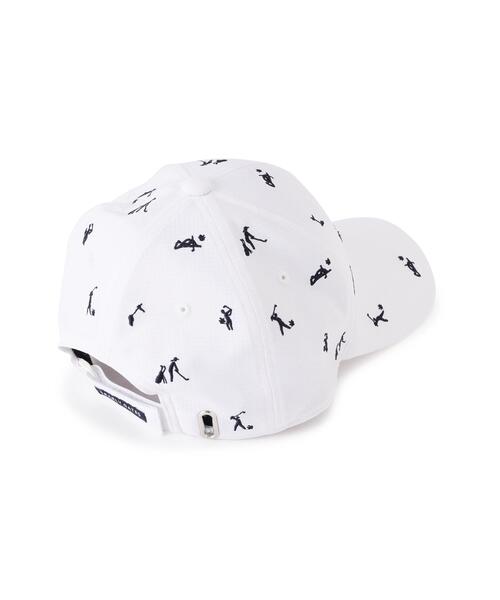 PEARLY GATES(パーリーゲイツ)の「【PEARLY GATES】ゴルフ柄刺繍CAP(キャップ・レディース・グリーン系その他2/ダークインディゴブルー/ホワイト系その他・FREE)」の4枚目の写真