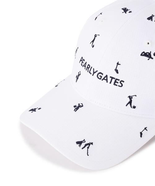 PEARLY GATES(パーリーゲイツ)の「【PEARLY GATES】ゴルフ柄刺繍CAP(キャップ・レディース・グリーン系その他2/ダークインディゴブルー/ホワイト系その他・FREE)」の7枚目の写真