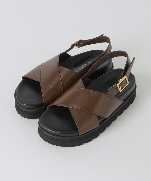 BLUE LABEL CRESTBRIDGE 厚底サンダル ブラック BLUE LABEL / BLACK LABEL CRESTBRIDGE｜ブルーレーベル / ブラック