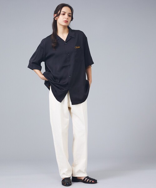 PENDLETON（ペンドルトン）の「【PENDLETON/ペンドルトン】ロゴエンブレム 刺繍 半袖シャツ / ユニセックス（シャツ/ブラウス・メンズ・ブラック/オフホワイト・M/L）」の4枚目の写真