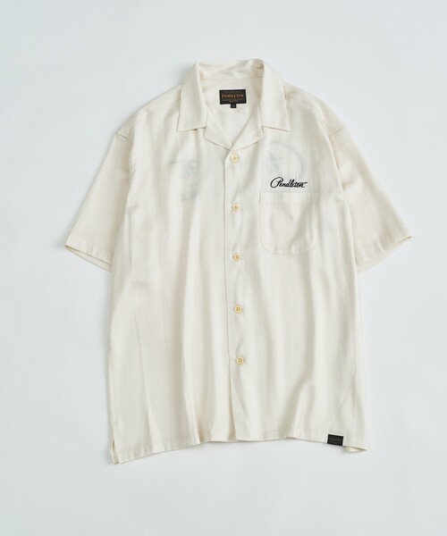 PENDLETON（ペンドルトン）の「【PENDLETON/ペンドルトン】ロゴエンブレム 刺繍 半袖シャツ / ユニセックス（シャツ/ブラウス・メンズ・ブラック/オフホワイト・M/L）」の16枚目の写真