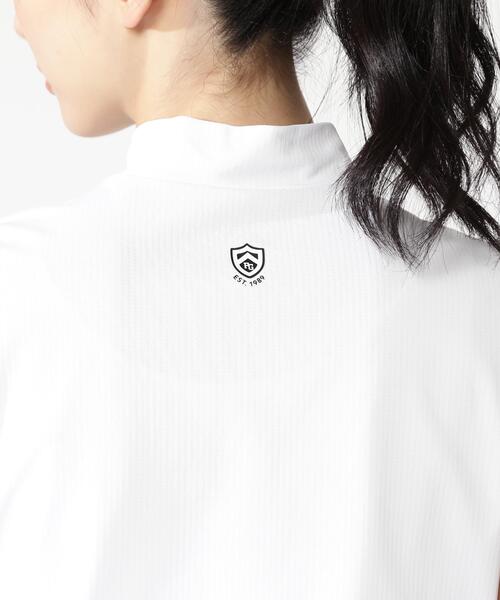 PEARLY GATES(パーリーゲイツ)の「【PEARLY GATES】メッシュジャージ(Tシャツ/カットソー・レディース・ネイビー/ホワイト・MEDIUM/SMALL/LARGE)」の12枚目の写真