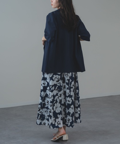 ANNA LUNA(アンナルナ)の「【ANNA LUNA】冷房対策 / UV対策 にも◎軽やかに羽織れる 麻調 5分袖 ジャケット(テーラードジャケット・レディース・ブラック/ベージュ/ネイビー・MEDIUM)」の16枚目の写真