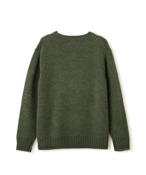Schott(ショット)の「Schott/ショット/CREW KNIT "FACE TIGER"/クルー ニット フェイス タイガー(ニット/セーター・メンズ・ベージュ/グリーン・M/L/XL)」の13枚目の写真
