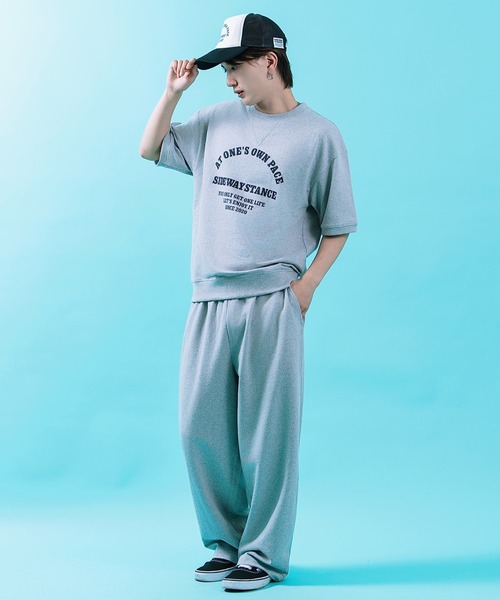 SIDEWAY STANCE（サイドウェイスタンス）の「【SIDEWAY STANCE】 裏毛 ワイド スウェットパンツ（スウェットパンツ・メンズ・ネイビー/ブラック/杢グレー・MEDIUM/LARGE/SMALL/X-LARGE）」の13枚目の写真