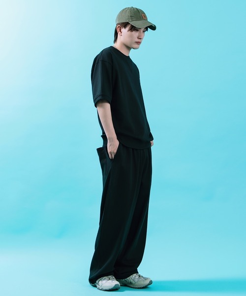SIDEWAY STANCE（サイドウェイスタンス）の「【SIDEWAY STANCE】 裏毛 ワイド スウェットパンツ（スウェットパンツ・メンズ・ネイビー/ブラック/杢グレー・MEDIUM/LARGE/SMALL/X-LARGE）」の17枚目の写真
