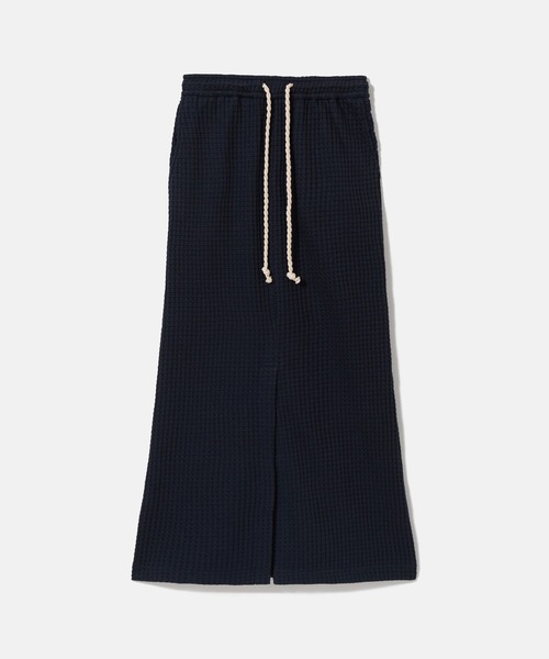 SEAGREEN(シーグリーン)の「SEAGREEN(シーグリーン) BIG WAFFLE SKIRT(スカート・レディース・ネイビー/ブラック/クリーム/ブラウン・2/1)」の4枚目の写真
