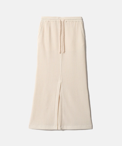 SEAGREEN(シーグリーン)の「SEAGREEN(シーグリーン) BIG WAFFLE SKIRT(スカート・レディース・ネイビー/ブラック/クリーム/ブラウン・2/1)」の3枚目の写真