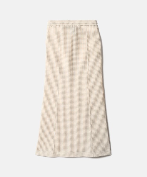 SEAGREEN(シーグリーン)の「SEAGREEN(シーグリーン) BIG WAFFLE SKIRT(スカート・レディース・ネイビー/ブラック/クリーム/ブラウン・2/1)」の5枚目の写真