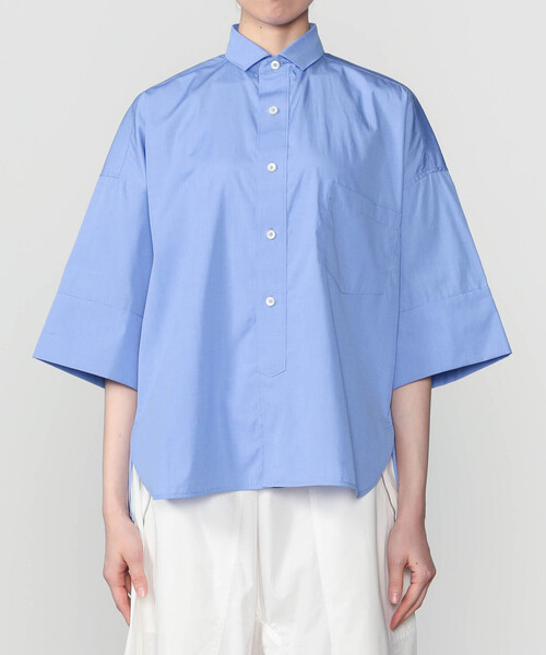 TICCA(ティッカ)の「TICCA | スクエア 半袖ダブルカフスシャツ WOMEN(シャツ/ブラウス・レディース・ブルー・F)」の5枚目の写真