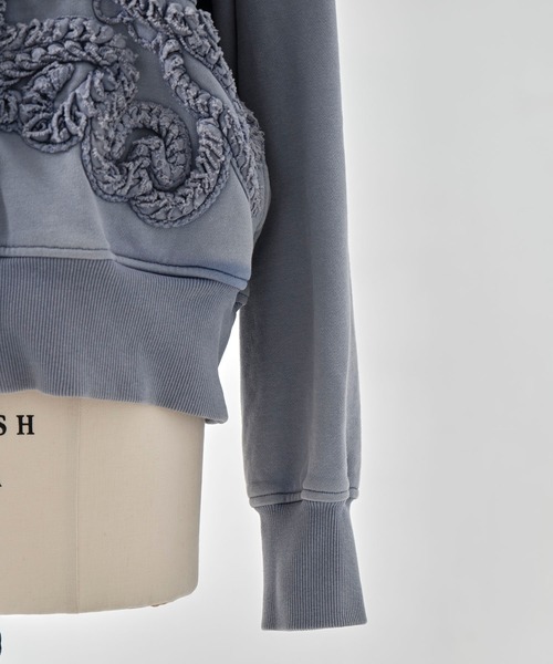 TAAKK(ターク)の「【TAAKK/ターク】Zip Hoodie/ジップフーディー/ウォッシャブル(パーカー・レディース・ブラック/ブルー・1)」の18枚目の写真