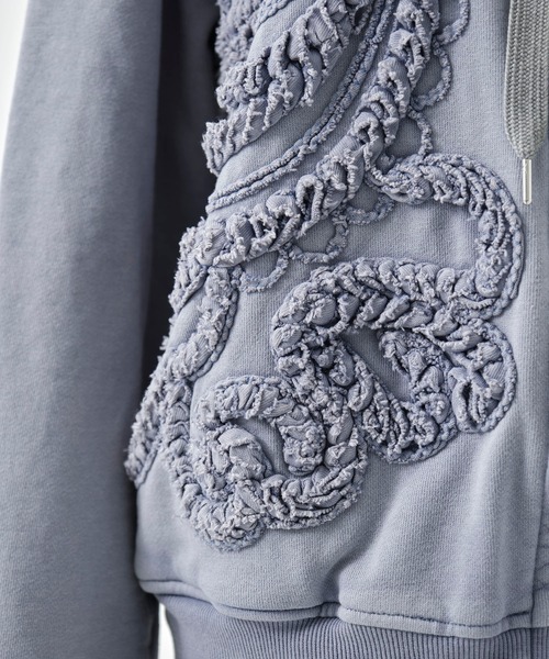 TAAKK(ターク)の「【TAAKK/ターク】Zip Hoodie/ジップフーディー/ウォッシャブル(パーカー・レディース・ブラック/ブルー・1)」の17枚目の写真