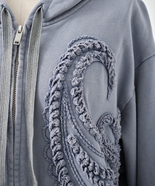 TAAKK(ターク)の「【TAAKK/ターク】Zip Hoodie/ジップフーディー/ウォッシャブル(パーカー・レディース・ブラック/ブルー・1)」の16枚目の写真