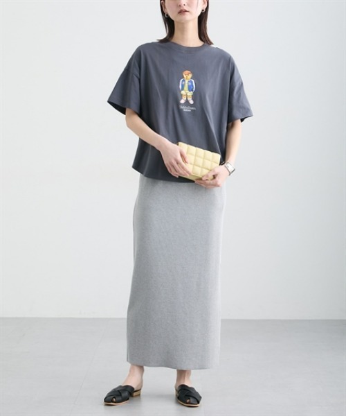 nissen(ニッセン)の「綿100%テディベアプリントTシャツ(Tシャツ/カットソー・レディース・オフホワイト/チャコールグレー・M/L)」の13枚目の写真