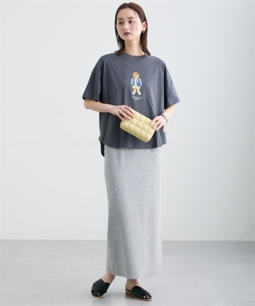 nissen(ニッセン)の「綿100%テディベアプリントTシャツ(Tシャツ/カットソー・レディース・オフホワイト/チャコールグレー・M/L)」の14枚目の写真